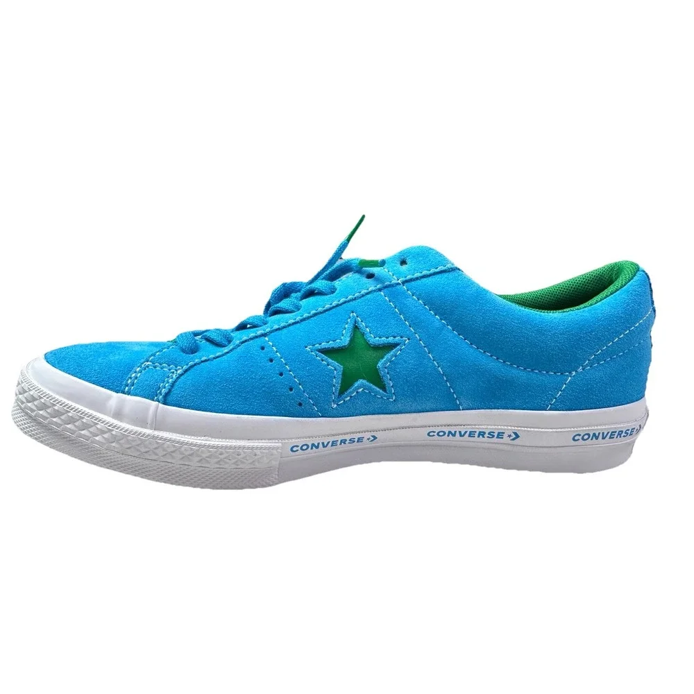 Converse One Star Pro Ox Suede Blue Green‎ Sneakers Shoes 159813C Men's Size 8 - Picture 7 of 9